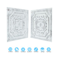 Livraison Gratuite – Tapis PVC Vintage Carré 2x2 pieds, Gaufré 3D, Imperméable, Classe A, Résistant aux Déchirures et à la Fissuration, Blanc et Noir PL04 – Idéal Hôtels, Cafés, Clubs, Salons
