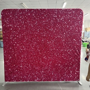 Kích Thước Tùy Chỉnh Kim Loại Và Acrylic Gối Bìa Backdrop Đứng Với Căng Thẳng Vải Backdrop Cho Hiển Thị Đứng - Product Image 2