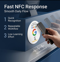 [NTAG213 Chip] Étiquette Google OEM NFC de 25 mm, version blanche, avec connexion tactile NFC pour la commande et le paiement des repas, en stock