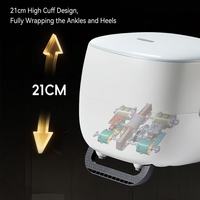 Capsule de massage des pieds intelligente avec chaleur infrarouge, vibration verticale et housse amovible lavable, masseur pour pieds, mollets et jambes