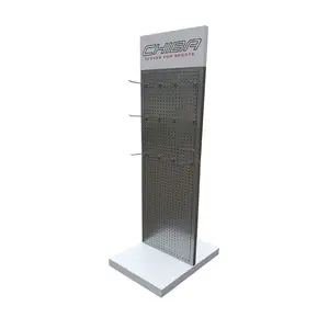 Factory custom 2 sides idea for Store shop showroom racking metal iron panel display racks stand hanging