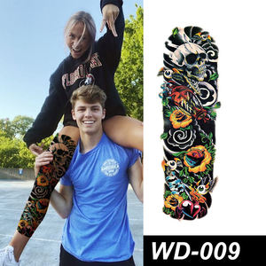 Tatuaggio adesivo impermeabile per uomo e donna con disegno 3D Totem geometrico a braccio pieno di grandi dimensioni manica tatuaggi temporanei - Product Image 3