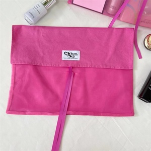 BSCI Custom Logo Printing Canvas Cotton Bag Luxury <b>Gift</b> Jewelry <b>Envelope</b> Pouch with Ribbon Cosmetics Packing - Product Image 2