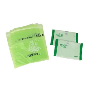 Biodegradable Small Custom Plastic Car Trash Bag Garbage Carrier Self-Adhesive Bag With Logo