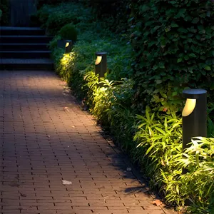 Éclairage de borne de paysage alimenté ip65 imperméable lampe de pelouse de paysage de chemin de jardin