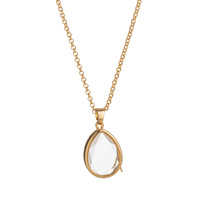 Collier pendentif rétro personnalisé en laiton avec boîte photo, breloque à maillons de perles, boîte transparente amovible à design creux, couleur or 18 carats