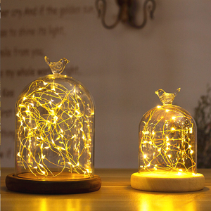 Vente en gros <span class=keywords><strong>de</strong></span> dôme en verre pour la décoration intérieure Couvercle en verre OEM <span class=keywords><strong>de</strong></span> cloche <span class=keywords><strong>de</strong></span> présentation dôme en verre Forever Flower dôme en verre avec base <span class=keywords><strong>de</strong></span> lumière LED - Product Image 5