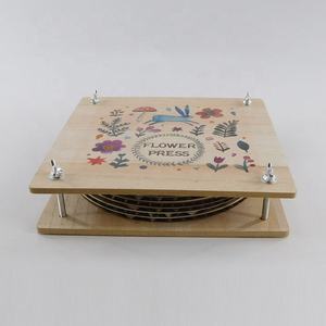 Kit de jouets personnalisés bon marché à presser, artisanat, bricolage, <span class=keywords><strong>presse</strong></span> à feuilles de fleurs en bois avec plaque et panneaux pour enfants - Product Image 2