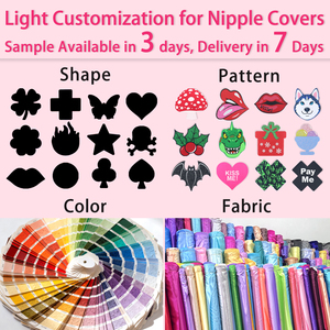 Pezoneras Adhesivas con Estampado Lindo que Brillan en la Oscuridad para Mujer, Cubrepezones Desechables Sexys, con Logotipo/Talla Personalizada, Pezoneras de Moda - Product Image 6