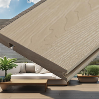 Plancher composite bois-plastique (WPC) de style européen, gaufrage 3D, en bois d'acacia, pour usage extérieur, technique brossée, épaisseur 18 mm, résistant à l'eau