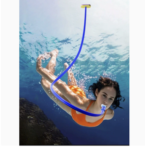 Tube respiratoire sous-marin classique en PVC durable unisexe de 1,5 à 3 m pour la natation et la plongée avec tuba, durable et incassable - Product Image 2