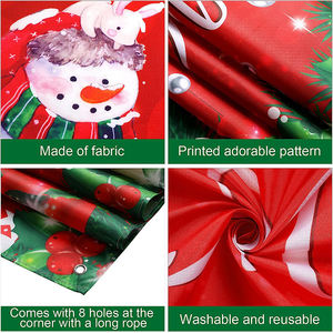 علم معلق جديد بتصميم مخصص للأماكن الخارجية ، حجم كبير ، عيد ميلاد سعيد ، راية باب جراج بشرفة عيد الميلاد من جانب واحد للزينة - Product Image 3