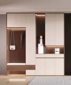 Zapatero de Madera de Gran Capacidad, Mueble de Almacenamiento de Madera Maciza, Diseño Moderno y Sencillo de Metal, para la Entrada del Hogar - Product Image 2