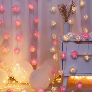 Led rosa flor de casamento decoração roupa do diodo emissor de luz decoração da casa