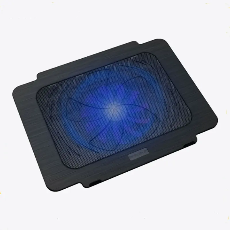 10-15.6 Inch Computer Cooling Pad Height Adjustable 5V USB Gaming Laptop Cooling Pad Blue LED Light 1 Fan Notebook Cooling
