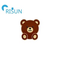 Broches et badges personnalisés en émail, motif ours en peluche mignon, en métal, pour souvenirs