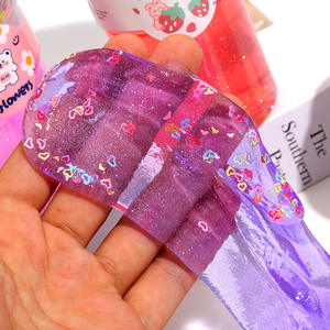 CHENXI Factory Direct Ice Cream Sparkle Slime Glittery Ultra Stretchy Slime Macaron Foam Balls Crystal Mud - Product Image 3