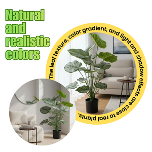 Plantas Artificiais de Grau Comercial com Vaso, Material PE Ecológico, Ramos Ajustáveis, para Interiores, Atacado a Granel - Product Image 3