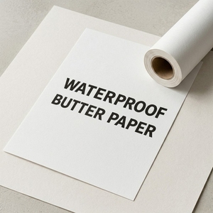 Papier sulfurisé alimentaire imperméable, enduit d'un côté, résistant à la graisse et à l'huile, en rouleau pour emballage et cuisson - Product Image 2