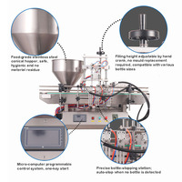 Ligne de production automatique de remplissage quantitatif de liquides à haute viscosité, machine de remplissage semi-fluide à double tête avec pompe à engrenages à piston