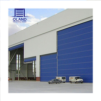 Porte de hangar pliante motorisée industrielle OLAND en tissu PVC coupe-vent, garantie 1 an pour hangar d'avions
