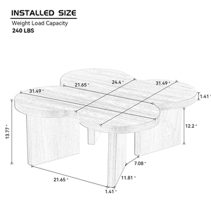Modern Butterfly MDF Coffee Table, Used in Living Rooms, <b>Bedrooms</b>, Offices, With a Butterfly Shaped Appearance - Product Image 4