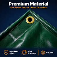 Bâche robuste sur mesure 650 GSM, bâches pour camions, ignifuges, pour chantiers et entrepôts, bâche industrielle