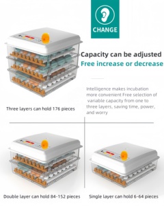 Incubateur d'oeufs de bonne qualité 120 capacité incubateur entièrement automatique <span class=keywords><strong>à</strong></span> <span class=keywords><strong>vendre</strong></span> - Product Image 4