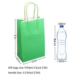 Paper <b>Gift</b> Bags with Handles <b>Small</b> Perfect Solution for Graduation Party Shopping Color Kraft Retail Tear Resistant Paper Bag - Product Image 2