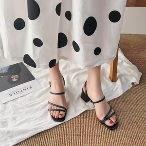 Women Summer High <b>Heels</b> Sandals Women Thick High <b>Heels</b> Bohemian Fashion Classic Non Slip Sandals Shoes 3 Colors - Product Image 4