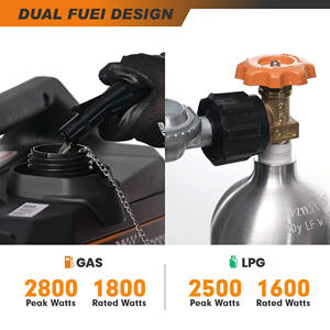 Generatore Inverter a Onda Sinusoidale Pura 2500W 120V-240V 12V/24V DC a Basso Consumo di Carburante, Generatore a <span class=keywords><strong>Benzina</strong></span>/<span class=keywords><strong>GPL</strong></span> per Camper e Uso Domestico - Product Image 6