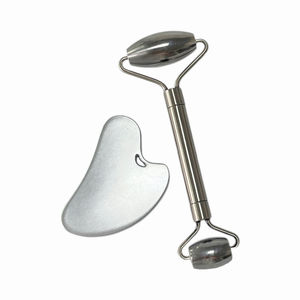 ชุดลูกกลิ้งกัวซาทำจากสแตนเลสสำหรับใบหน้าต่อต้านริ้วรอยใช้นวดทั้งใบหน้าและดวงตา - Product Image 5