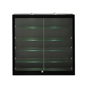Vitrine murale <span class=keywords><strong>en</strong></span> <span class=keywords><strong>verre</strong></span> éco-responsable, éclairée par LED, facile à nettoyer, personnalisable, avec <span class=keywords><strong>étagère</strong></span>s <span class=keywords><strong>en</strong></span> <span class=keywords><strong>verre</strong></span> trempé multicouches - Product Image 1