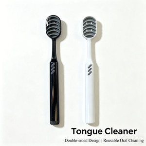 <span class=keywords><strong>Meixu</strong></span> Grattoir à Langue en Silicone Double Face Gravé au Laser Réutilisable de Haute Qualité pour l'Hygiène Buccale - Product Image 1