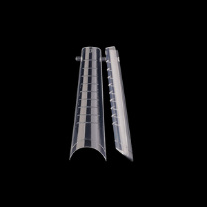 Formes à ongles réutilisables en plastique pour extension de gel, type cercueil long, double forme, pour construction rapide d'ongles en acrylique, pour manucure en salon - Product Image 2