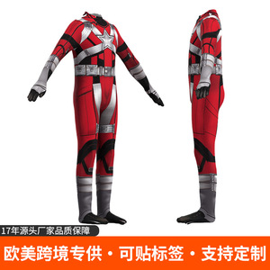 Thunderbolts <b>Red</b> Guard Bodysuit Cosplay <b>Costume</b> Halloween Superhero <b>Costume</b> Unisex Autumn Polyester Fiber - Product Image 1