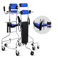 Membre inférieur assisté 6 roues chemin de marche cadre debout équipement d'entraînement de réadaptation marcheur adulte âgé