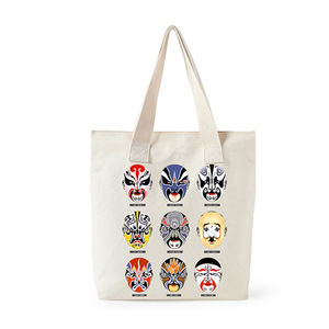 Cinese tradizionale stile di generi alimentari custom logo stampato a buon mercato riciclato amichevole di eco <span class=keywords><strong>shopping</strong></span> tote sacchetto di tela di cotone - Product Image 3