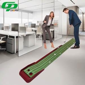 Tapis d'entraînement de golf GP durable, surface en velours cristallin, base en ABS, utilisation en extérieur, retour automatique de balle, deux lignes de visée, précision accrue - Product Image 1