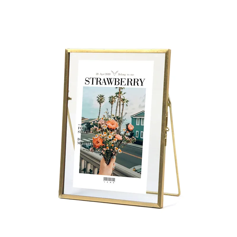 4x6inch Metal Freestanding Picture Photo Frame Tabletop Decor Wedding Photo Frames