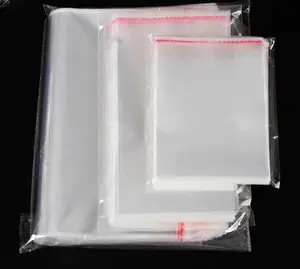 Embalaje transparente de PolyBag, bolsa autoadhesiva de celofán Opp Bopp