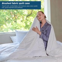 Échantillon gratuit Couette alternative Queen Size Couette blanche Couette douce Couette en microfibre Couette légère et respirante