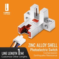 Sensor de Proximidad Fotoeléctrico Infrarrojo de Aleación de Zinc LBS1, IP67, DC5-24V, 50mA, Salida NPN/PNP, Anti-Vibración, Anti-EMI
