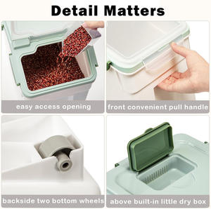 אטום 25 ק "ג קיבולת חתול יבש כלב כלב אחסון קובל bin בצורת pp הזרקת פלסטיק מזון לחיות מחמד מיכל אחסון מזון - Product Image 3