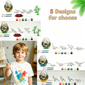 AJB Dino World Kit di Pittura Dinosauro Fai-da-Te, Set T-Rex con Vernice Acrilica Sicura, Regalo Educativo - Product Image 5