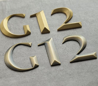 Lettres en PVC gaufrées sur mesure haut de gamme, lettres sphériques 3D pointues pour les numéros de maison