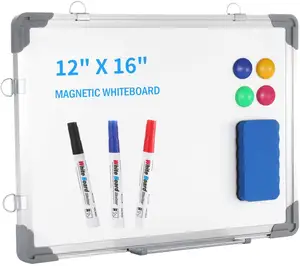 שולחן עבודה נייד מיני קטן יבש למחוק לוח קיר תליית מגנטי דו צדדי לילדים ציור תכנון תזכיר לוח