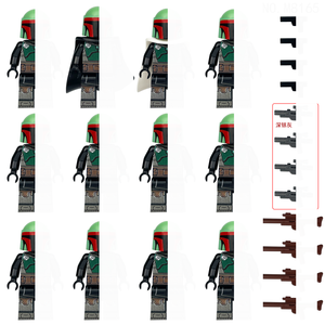 12 figurines de blocs de construction, poupées assemblées, personnages mandaloriens, soldats clones, marionnettes robots, briques de construction jouets - Product Image 5