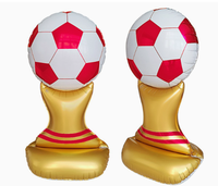 Ballons en aluminium 3D sur pied en forme de trophée de football, de chaussure de baseball et de Glabos pour la décoration de fête et l'ambiance de match de football