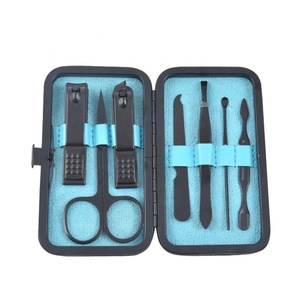 Rosso 18/15/12/7 pezzo in acciaio inox nero tagliaunghie toelettatura Kit con custodia da viaggio in pelle <span class=keywords><strong>Manicure</strong></span> <span class=keywords><strong>Set</strong></span> - Product Image 6